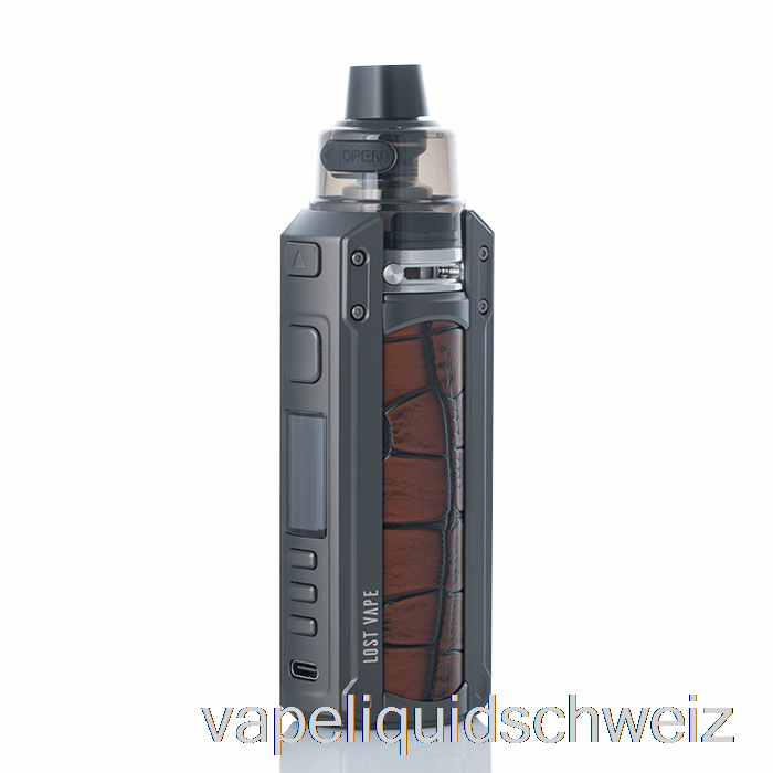 Lost Vape Ursa Quest 100 W Pod Mod Kit Gunmetal / Krokodilleder Vape Ohne Nikotin
